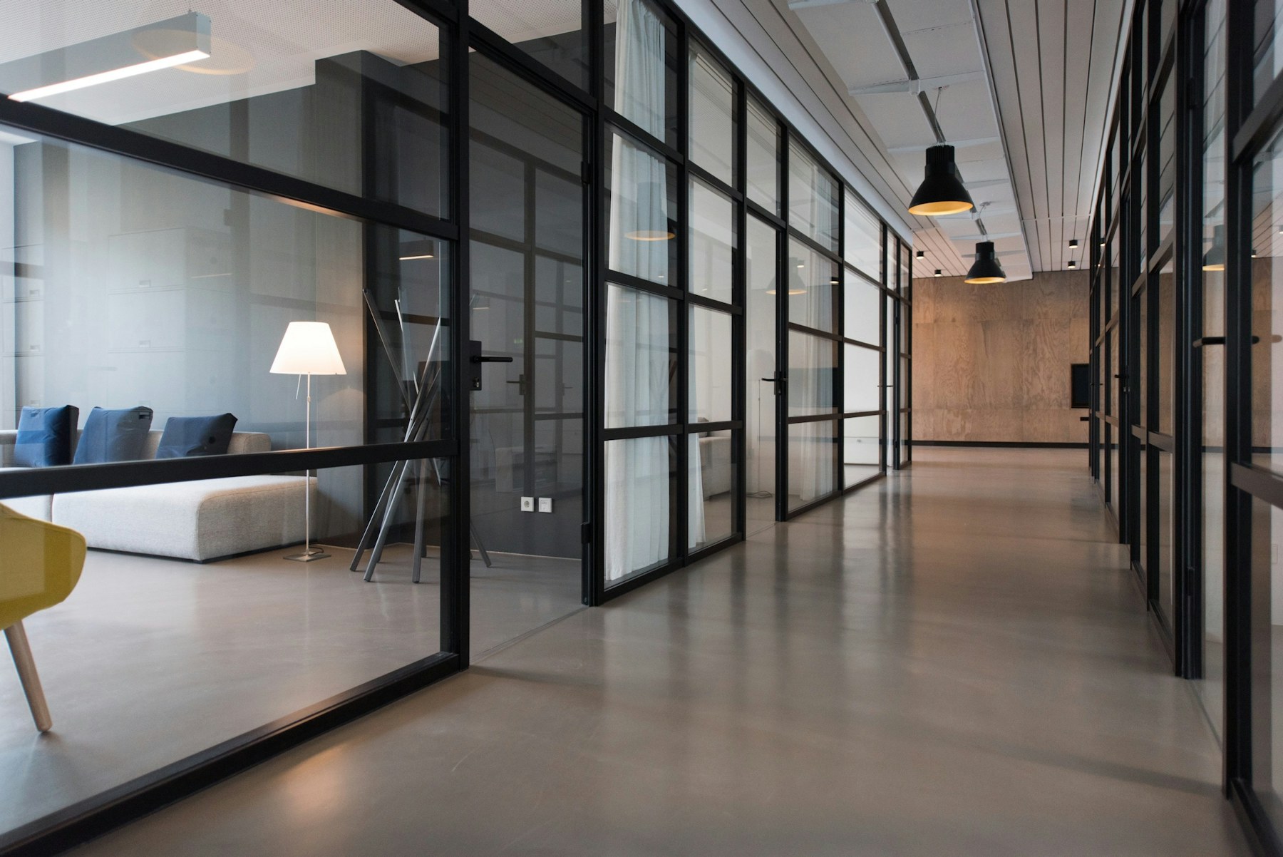 Completed commercial office prepared for ownership presentation