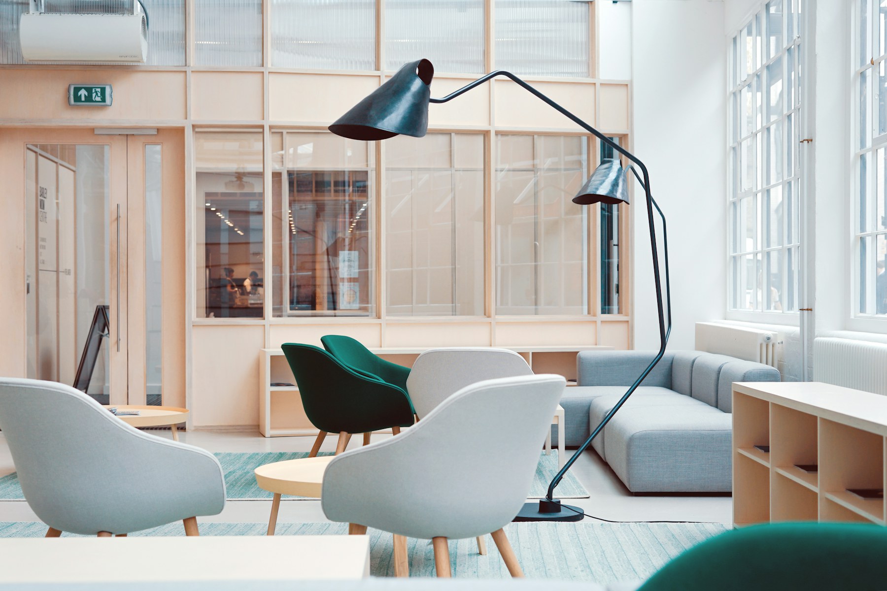 Premium commercial interior with specialty finishes