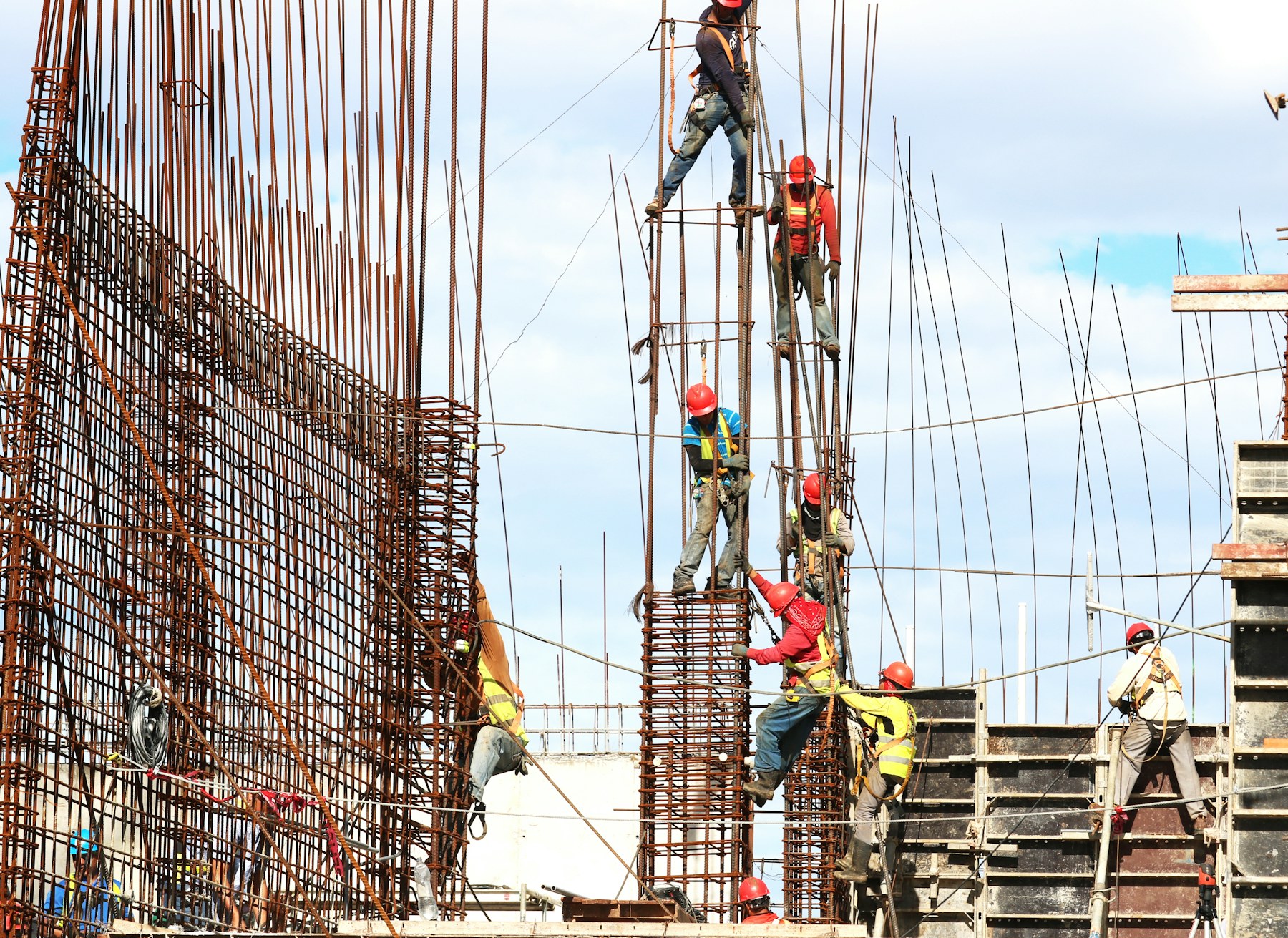 General contractor coordinating an active construction project